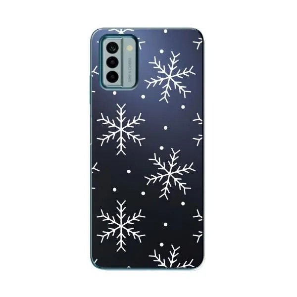 Чехол с принтом «Белые снежинки» для Nokia G22