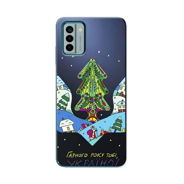 Чехол с принтом «Рождественский герб» для Nokia G22