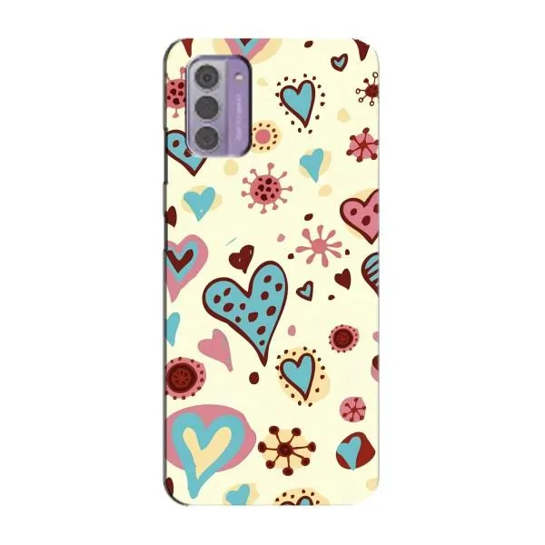 Чехол с принтом «Сердечки» для Nokia G42