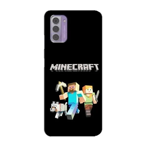 Чехол с принтом «герои Minecraft» для Nokia G42