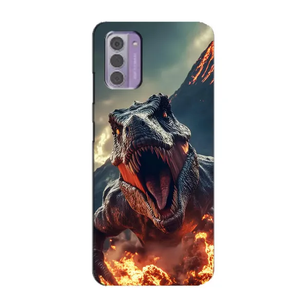 Чохол з принтом «Вогняний динозавр» для Nokia G42