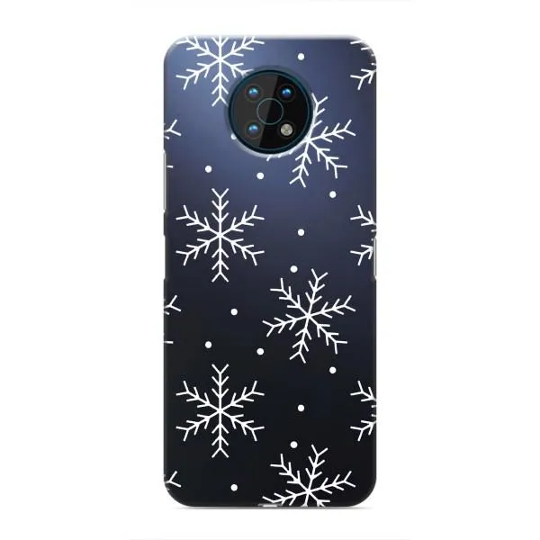 Чехол с принтом «Белые снежинки» для Nokia G50