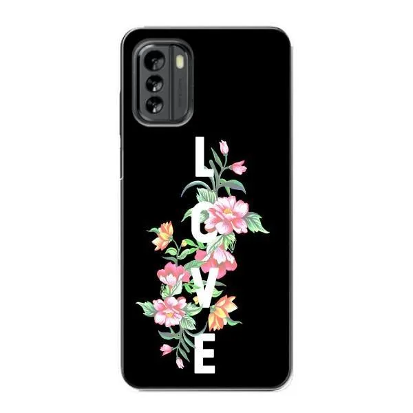 Чехол с принтом «Цветы LOVE» для Nokia G60