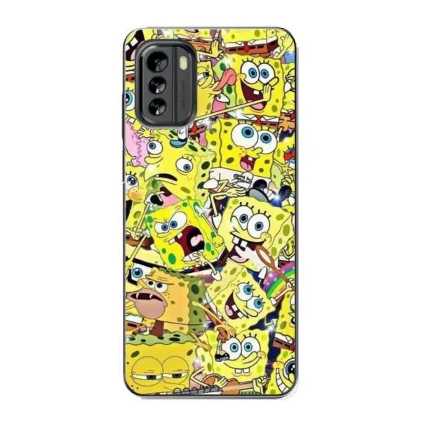 Чехол с принтом «Эмоции Спанч Боба» для Nokia G60 Чехол с принтом «Эмоции Спанч Боба» для Nokia G60