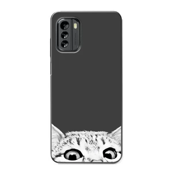 Чехол с принтом «Выглядывает кот» для Nokia G60 Чехол с принтом «Выглядывает кот» для Nokia G60
