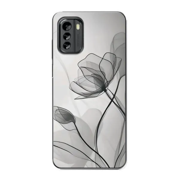 Чехол с принтом «Черные цветы» для Nokia G60 Чехол с принтом «Черные цветы» для Nokia G60