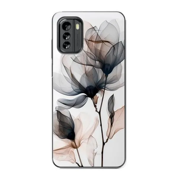 Чехол с принтом «Цветы на белом» для Nokia G60 Чехол с принтом «Цветы на белом» для Nokia G60