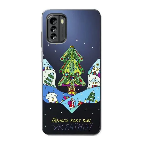 Чехол с принтом «Рождественский герб» для Nokia G60