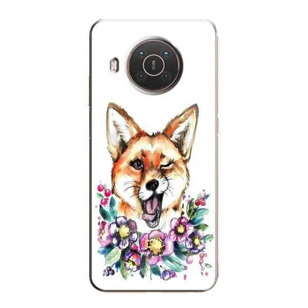 Чехол с принтом «Веселая лисичка» для Nokia X10
