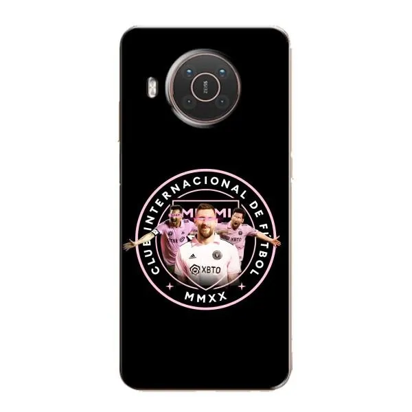 Чехол с принтом «Месси в лого» для Nokia X20 Чехол с принтом «Месси в лого» для Nokia X20