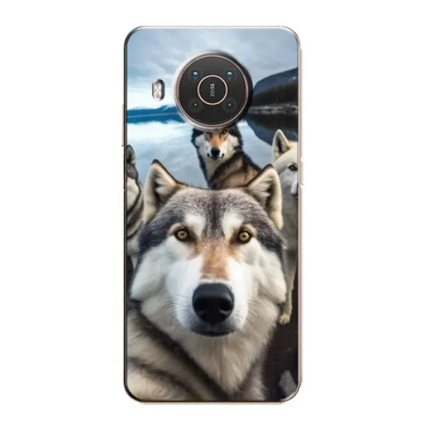 Чехол с принтом «Селфи ХАски» для Nokia X20