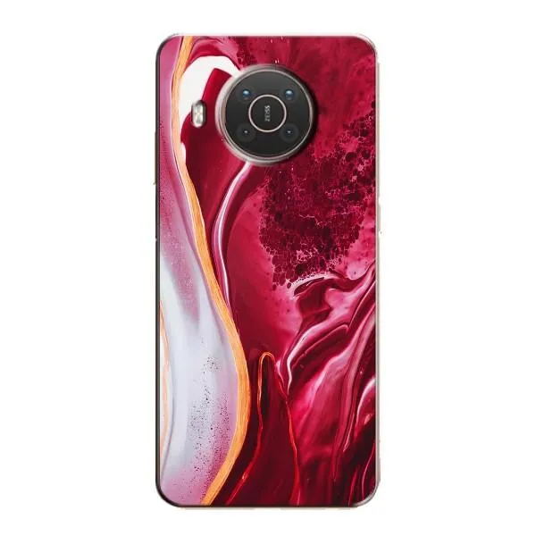 Чехол с принтом «Мрамор красный» для Nokia X20 Чехол с принтом «Мрамор красный» для Nokia X20