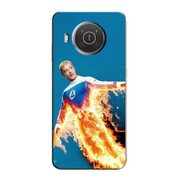 Чехол с принтом «Человек-факел в огне» для Nokia X20