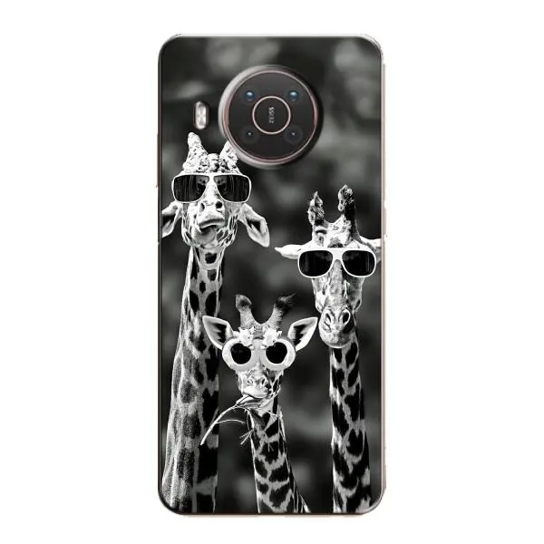 Чехол с принтом «Жирафы в очках» для Nokia X20 Чехол с принтом «Жирафы в очках» для Nokia X20