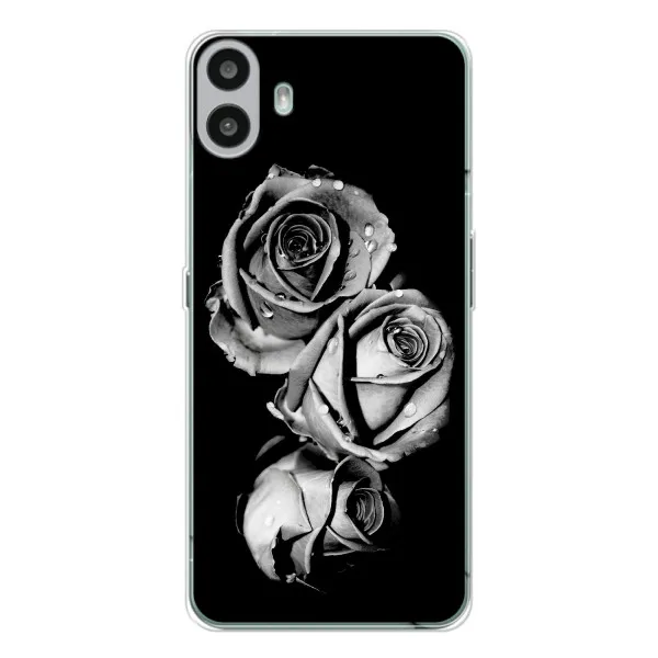 Чехол с принтом «Черная роза» для Nothing CMF Phone 1