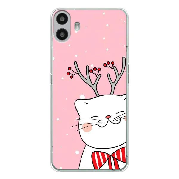Чохол з принтом «Зимовий кіт» для Nothing CMF Phone 1