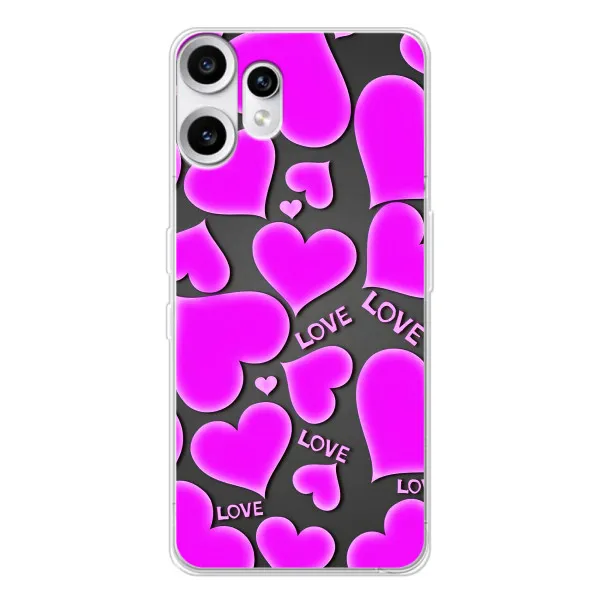 Чехол с принтом «Pink hearts» для Nothing CMF Phone 2 Pro Чехол с принтом «Pink hearts» для Nothing CMF Phone 2 Pro