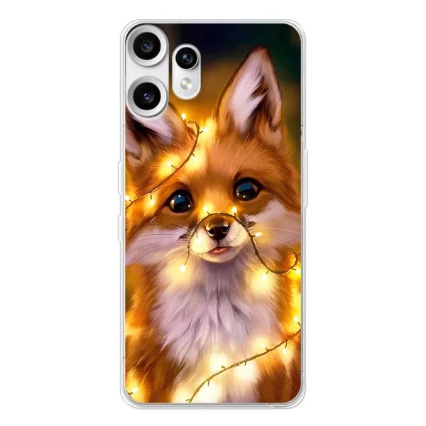 Чехол с принтом «Лисичка в гирляндах» для Nothing CMF Phone 2 Pro
