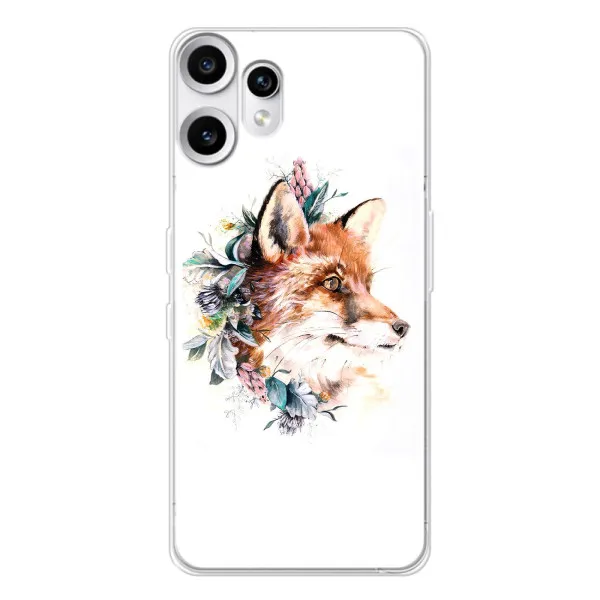 Чехол с принтом «Лисичка в цветочках» для Nothing CMF Phone 2 Pro