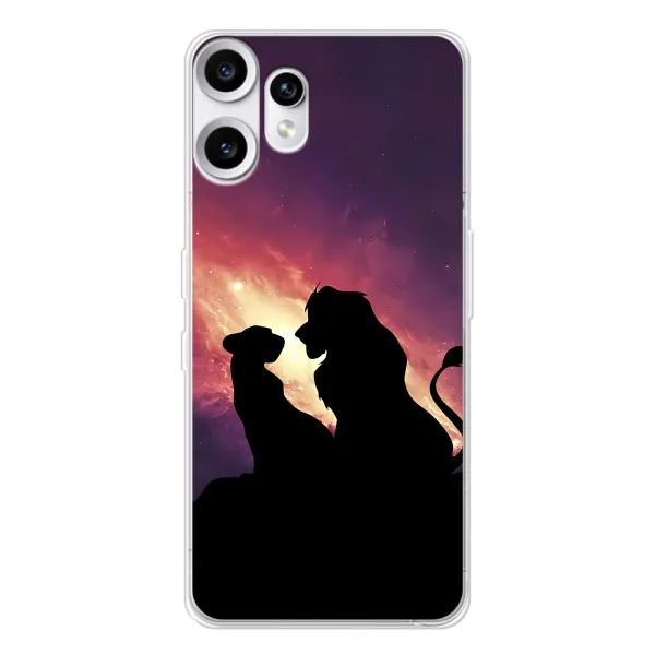 Чехол с принтом «Силуэт Симба и Налу» для Nothing CMF Phone 2 Pro