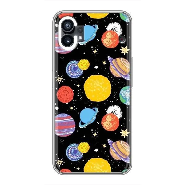 Чехол с принтом «Рисованные планеты» для Nothing Phone 1