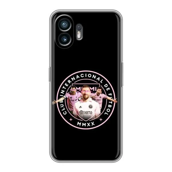 Чехол с принтом «Месси в лого» для Nothing Phone 2 Чехол с принтом «Месси в лого» для Nothing Phone 2