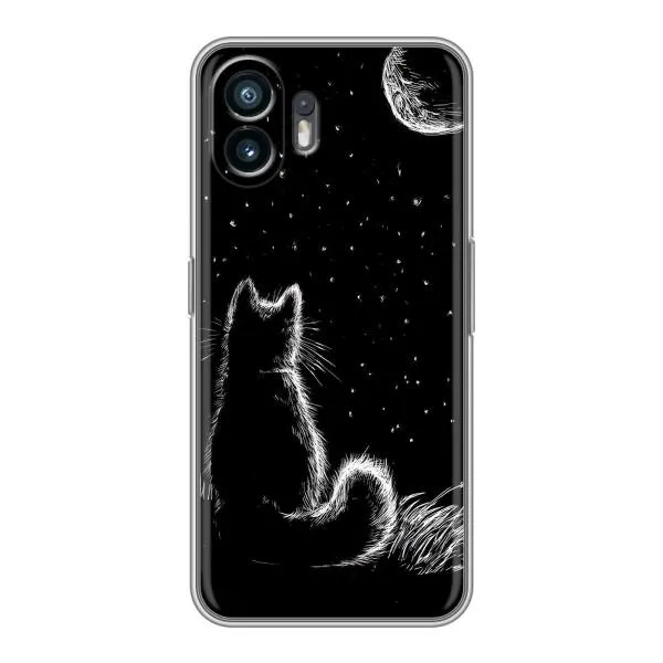 Чехол с принтом «Котик и луна» для Nothing Phone 2