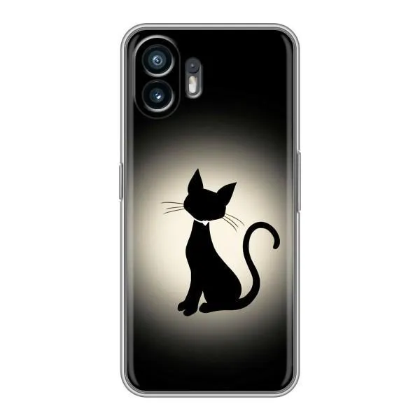 Чехол с принтом «Силуэт котика» для Nothing Phone 2