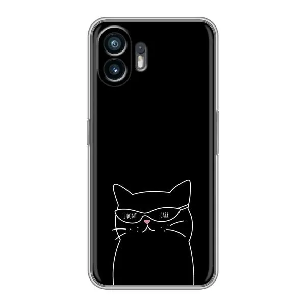 Чехол с принтом «Равнодушный кот» для Nothing Phone 2 Чехол с принтом «Равнодушный кот» для Nothing Phone 2
