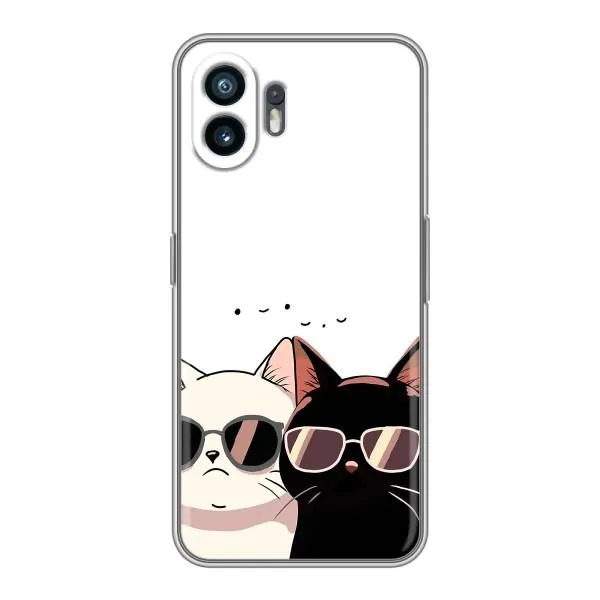 Чехол с принтом «Коты в очках» для Nothing Phone 2 Чехол с принтом «Коты в очках» для Nothing Phone 2