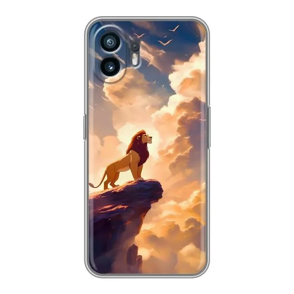 Чехол с принтом «Симба на скале» для Nothing Phone 2 Чехол с принтом «Симба на скале» для Nothing Phone 2