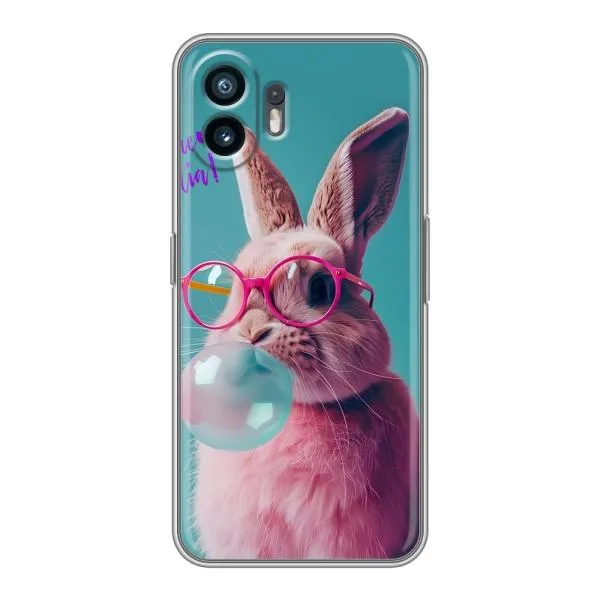 Чехол с принтом «Кролик в очках» для Nothing Phone 2