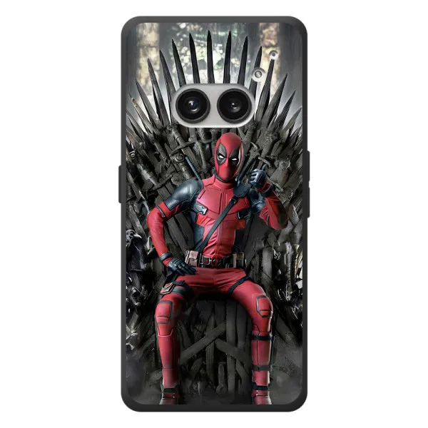 Чохол з принтом «Дедпул на троні» для Nothing Phone (2a) Plus
