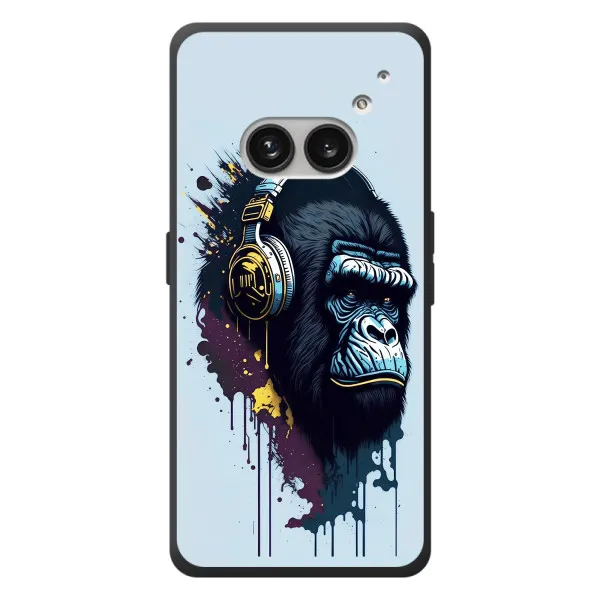 Чехол с принтом «Горилла в наушниках» для Nothing Phone (2a) Plus