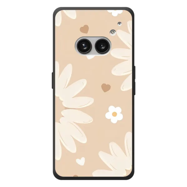 Чохол з принтом «Бежеві квіти» для Nothing Phone (2a) Plus