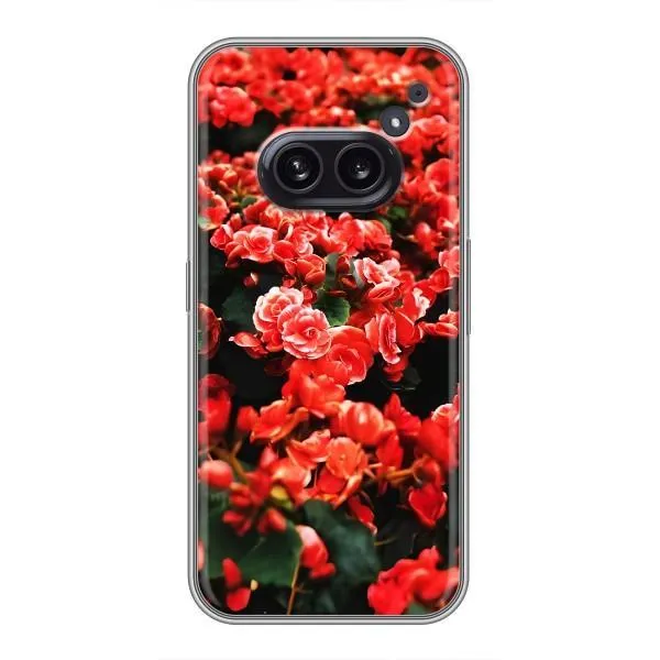 Чохол з принтом «Квіти червоні» для Nothing Phone 2a Чохол з принтом «Квіти червоні» для Nothing Phone 2a