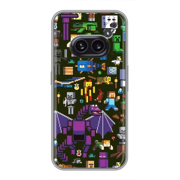 Чехол с принтом «Коллаж Майнкрафт» для Nothing Phone 2a Чехол с принтом «Коллаж Майнкрафт» для Nothing Phone 2a