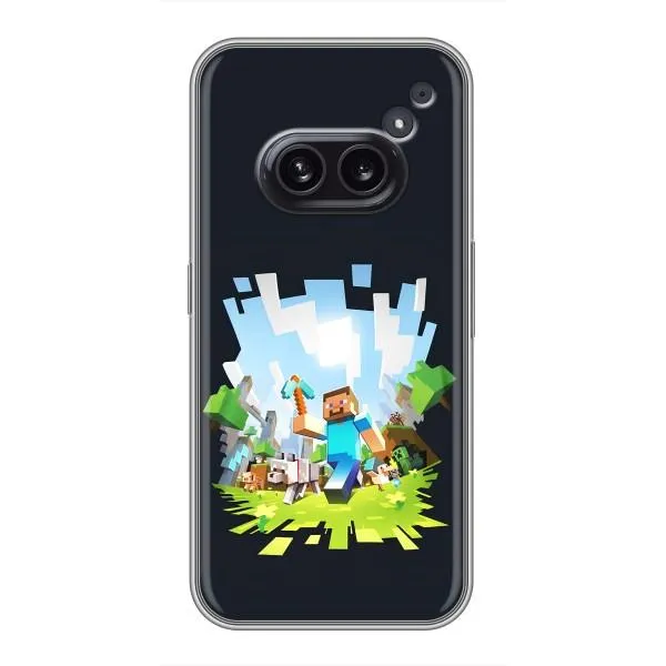 Чехол с принтом «персонажи Minecraft» для Nothing Phone 2a Чехол с принтом «персонажи Minecraft» для Nothing Phone 2a