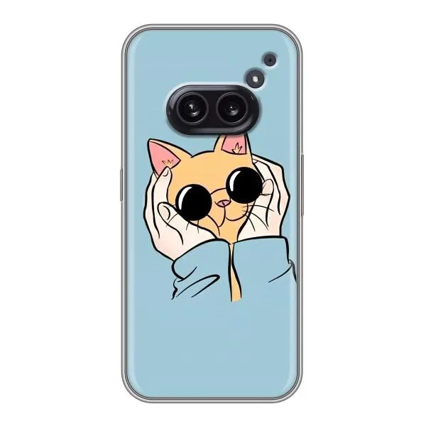 Чехол с принтом «Котик в очках» для Nothing Phone 2a