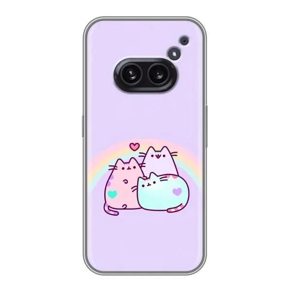 Чехол с принтом «Радужные котики» для Nothing Phone 2a
