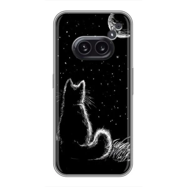 Чехол с принтом «Котик и луна» для Nothing Phone 2a Чехол с принтом «Котик и луна» для Nothing Phone 2a