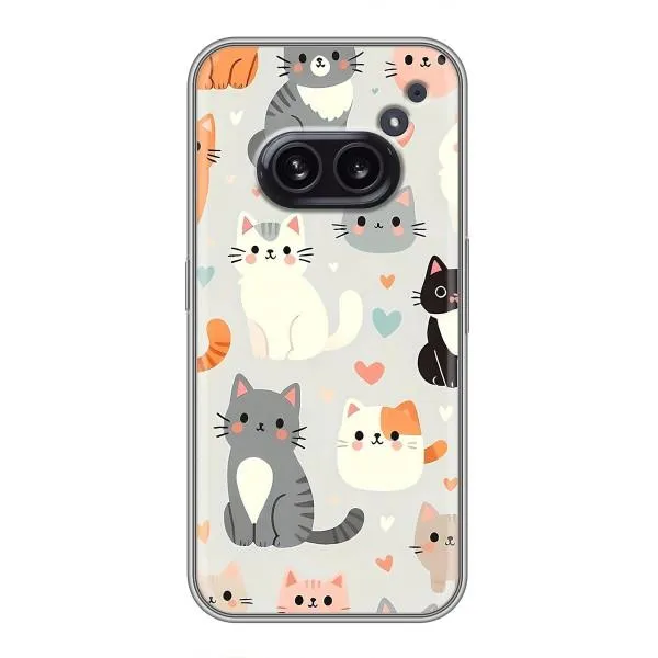 Чохол з принтом «Колаж котів» для Nothing Phone 2a