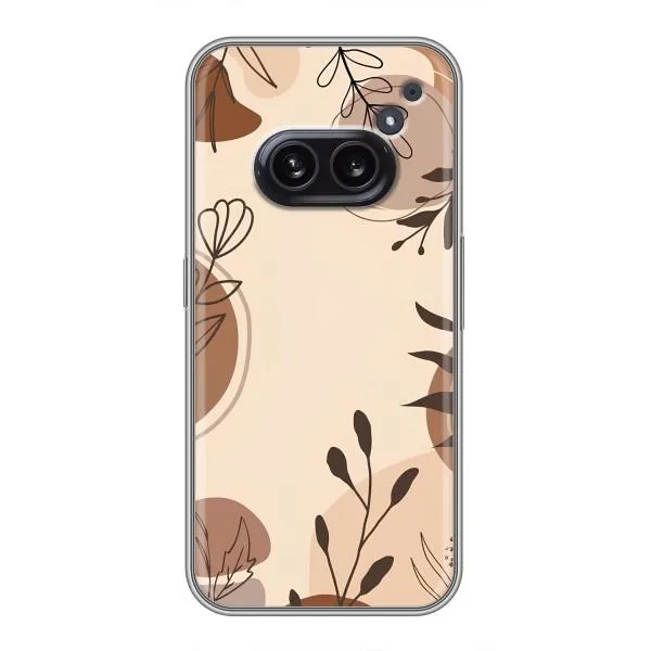 Чехол с принтом «Коричневые цветы» для Nothing Phone 2a Чехол с принтом «Коричневые цветы» для Nothing Phone 2a