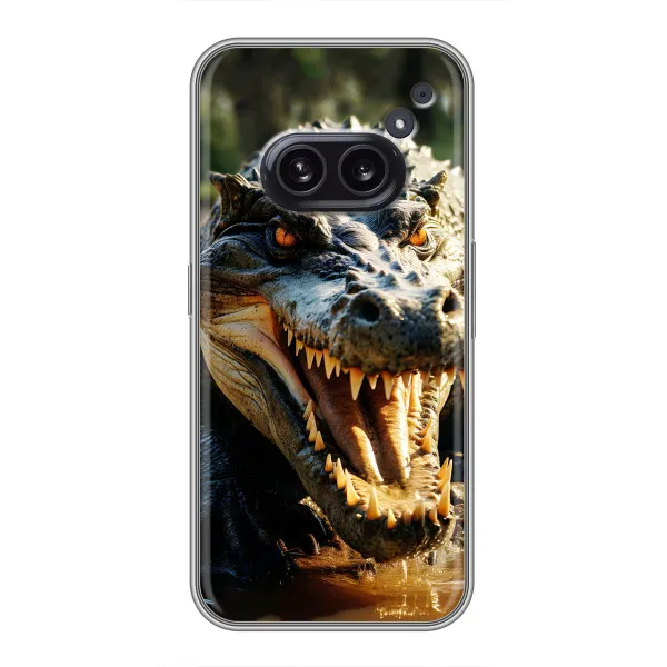 Чехол с принтом «Опасный крокодил» для Nothing Phone 2a
