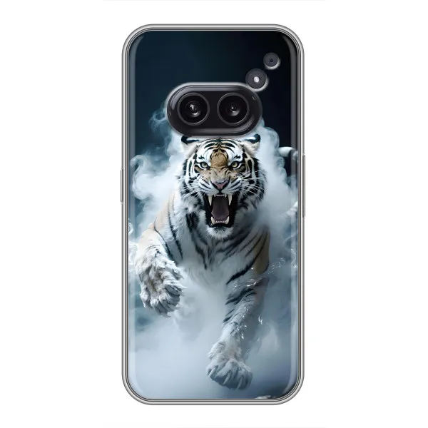 Чехол с принтом «Белый тигр в дыму» для Nothing Phone 2a