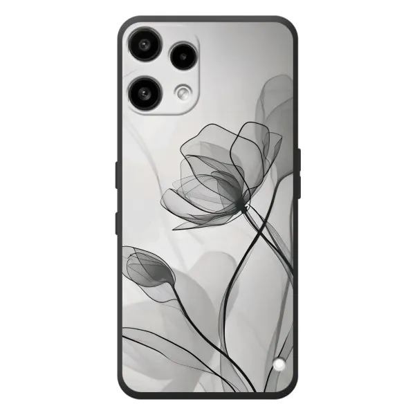 Чехол с принтом «Черные цветы» для Nothing Phone (3a) Lite