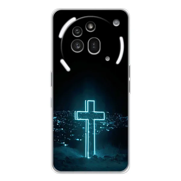 Чехол с принтом «Крест и город» для Nothing Phone (3a) Pro