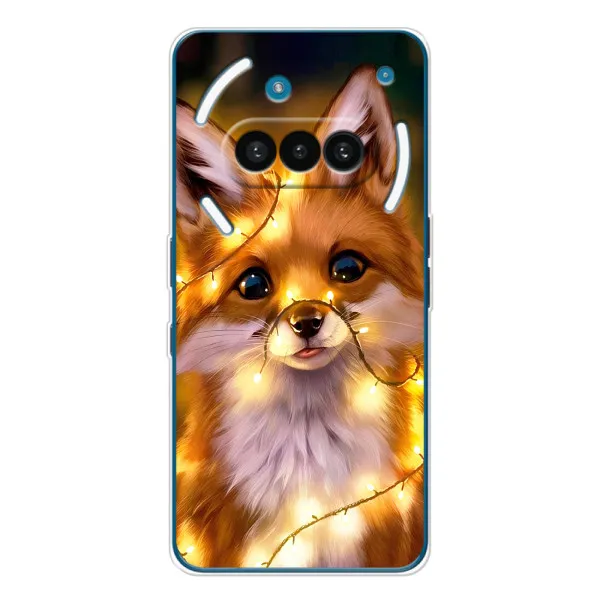 Чехол с принтом «Лисичка в гирляндах» для Nothing Phone (3a)