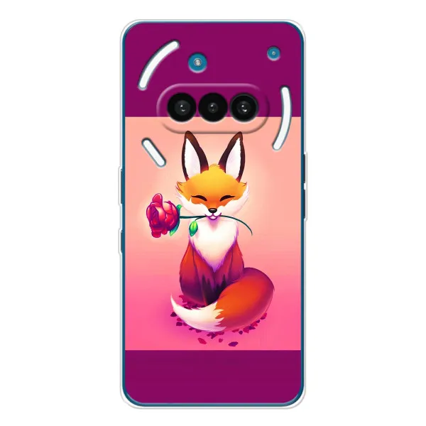 Чехол с принтом «Лисичка с розочкой» для Nothing Phone (3a)