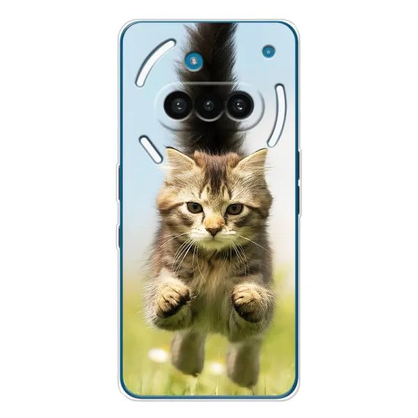 Чехол с принтом «Прыжок кота» для Nothing Phone (3a)